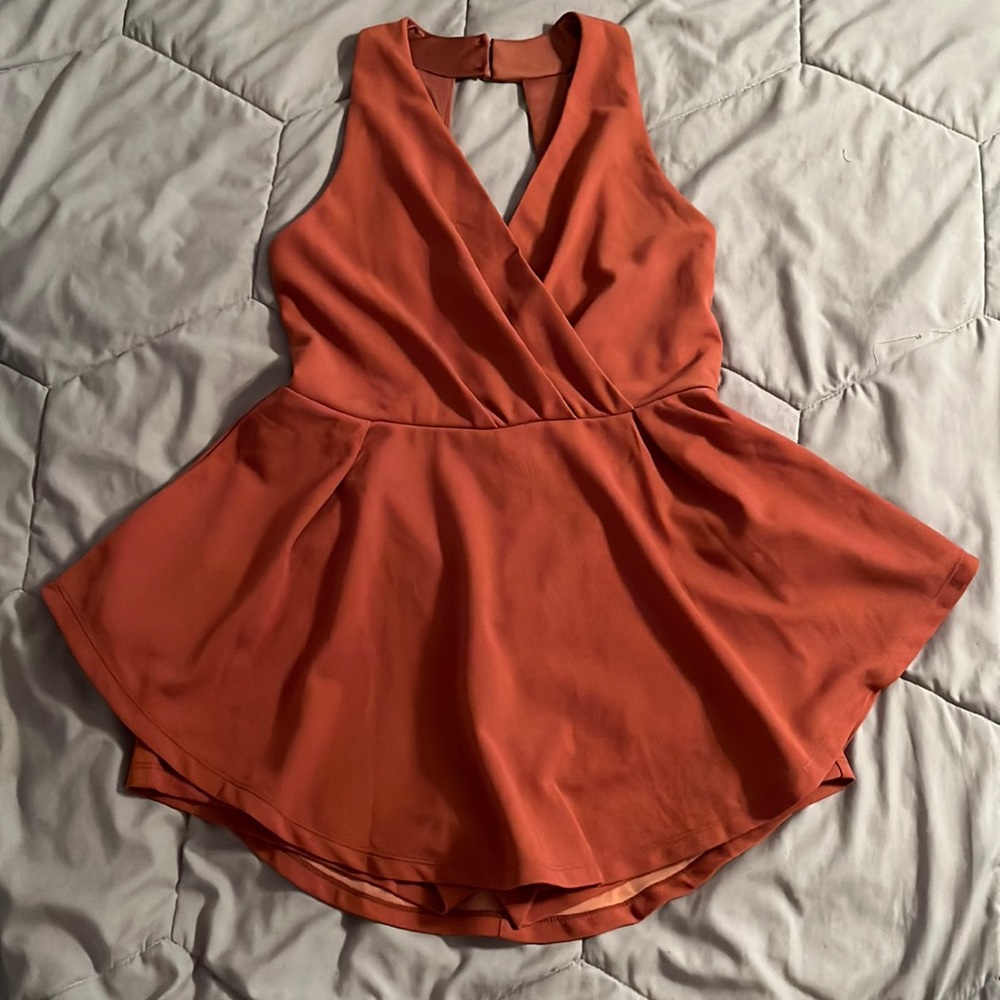 Purple Snow mini dress with shorts.